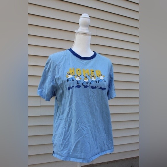 The Simpsons Homer Short Sleeve Blue T-Shirt - Picture 7 of 9